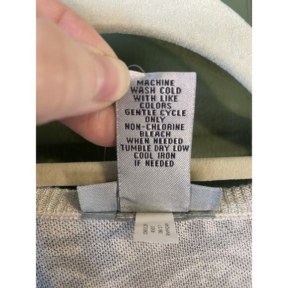 Catherines Poncho Sweater Women Size 4x/5x Gray Silver Gold Knit Pullover Casual - Picture 7 of 12